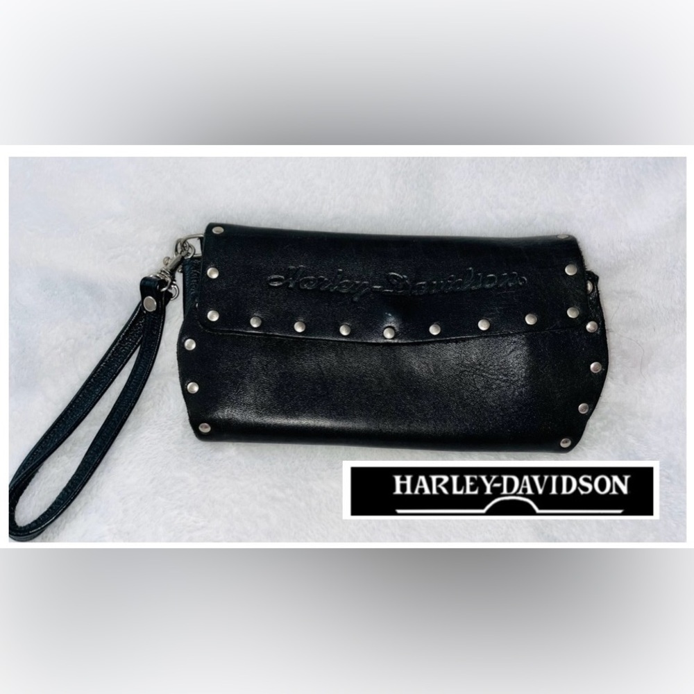 HARLEY-DAVIDSON Leather Wristlet Wallet